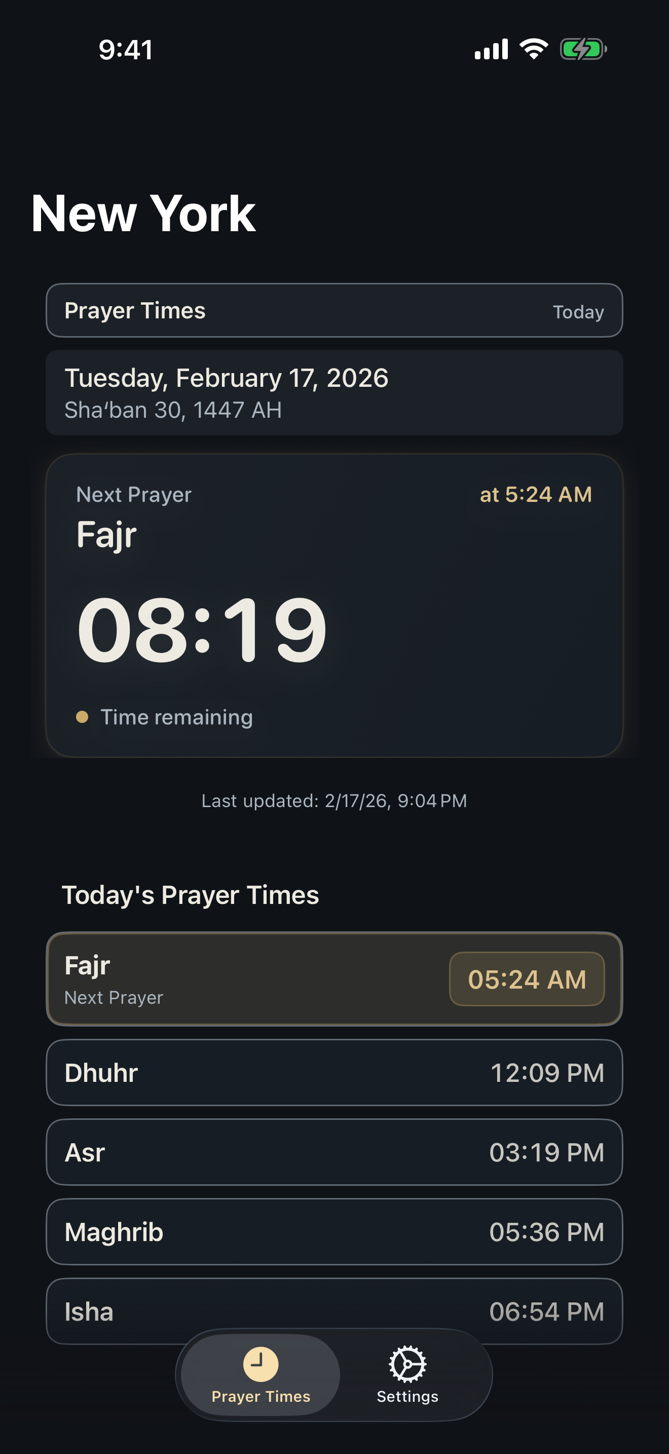 Namaazi app screenshot